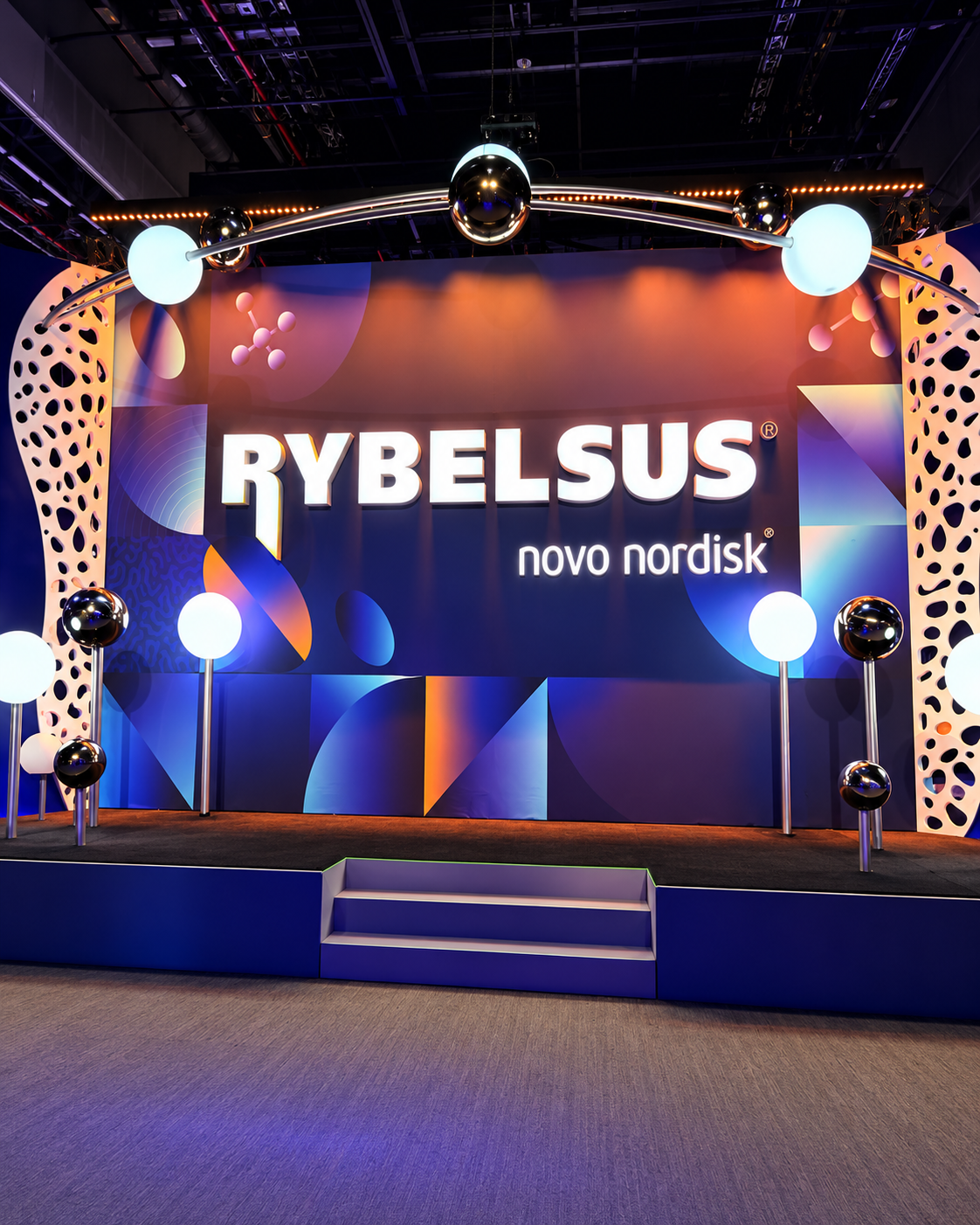 Escenario farmacéutico RYBELSUS iluminado